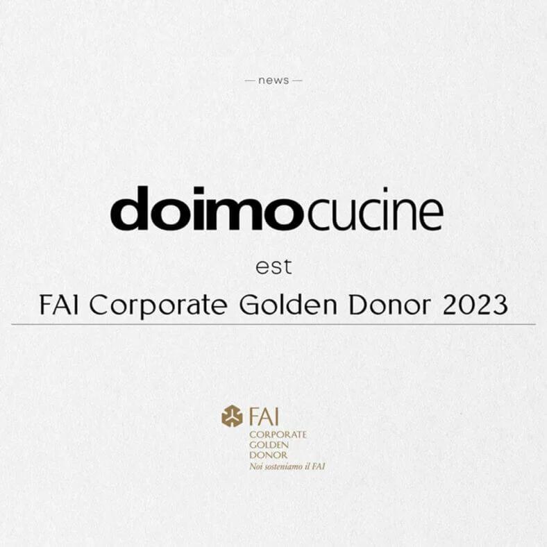 Doimo Cucine est Corporate Golden Donor 2023 du FAI