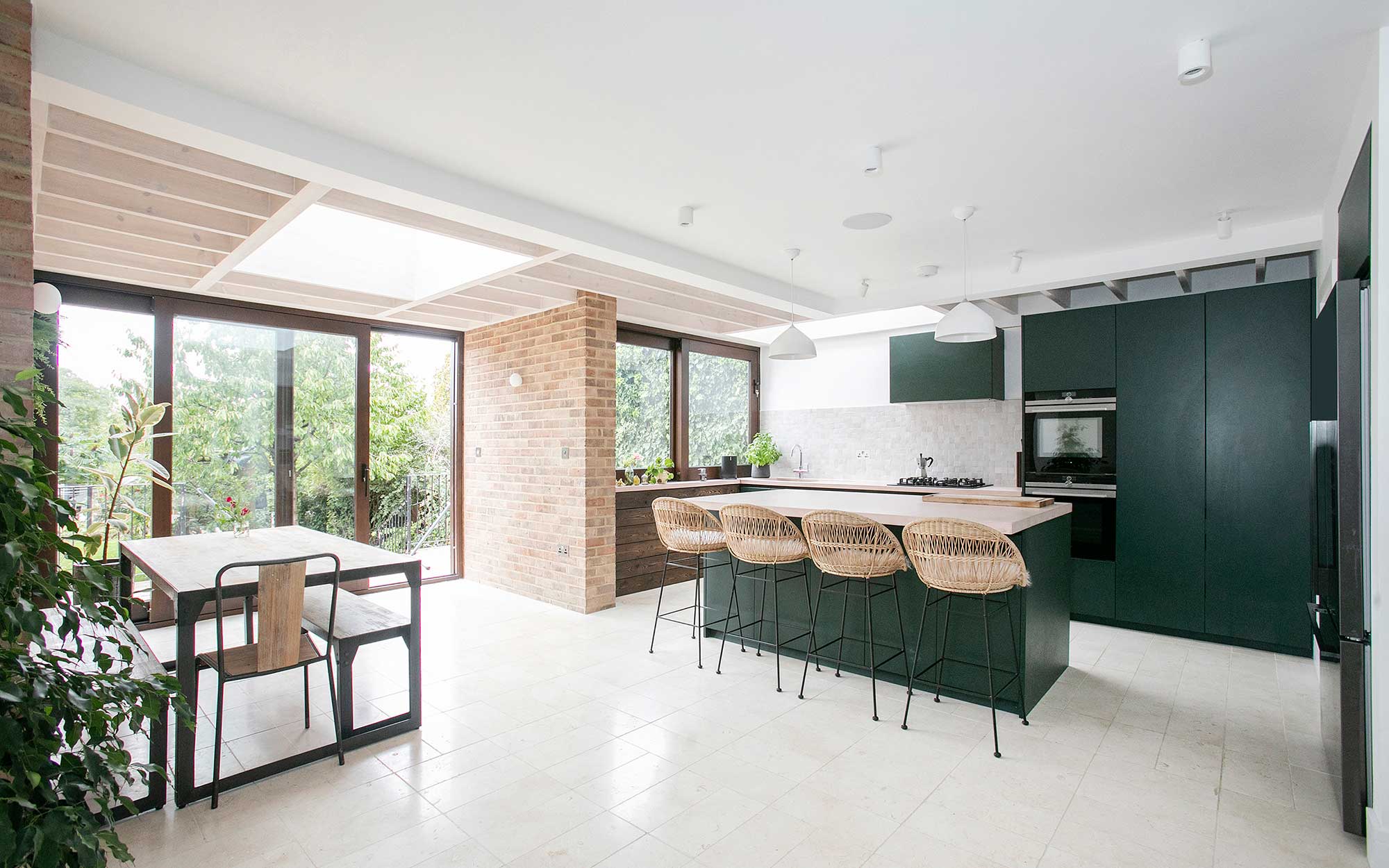 Cocina verde moderna